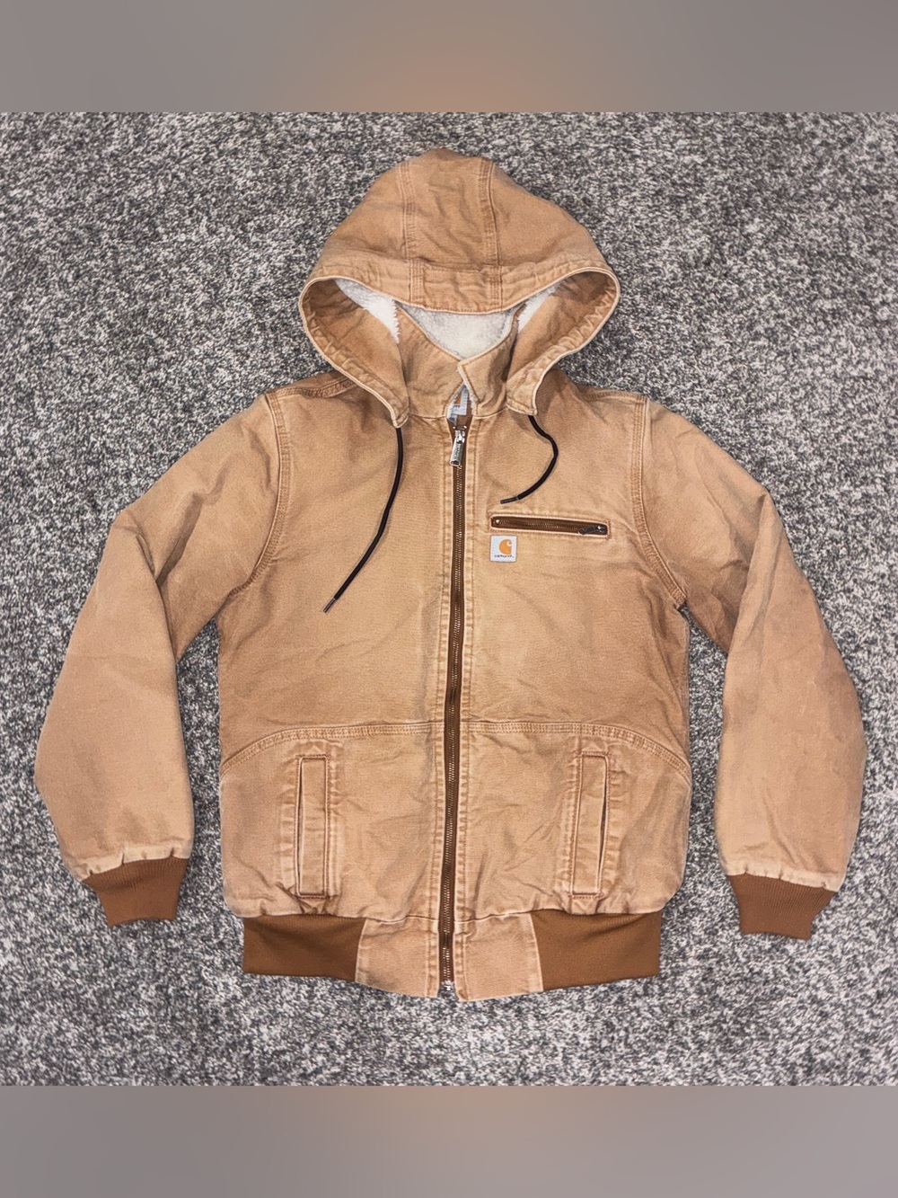 Carhartt Women's Weathered Wildwood Duck Hooded Jacket Rare- size medium